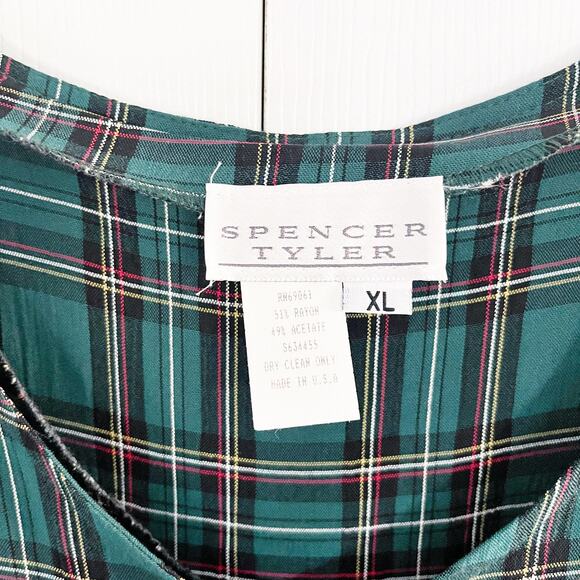Spencer Tyler Vintage Tartan Plaid Maxi Dress - Picture 3 of 6